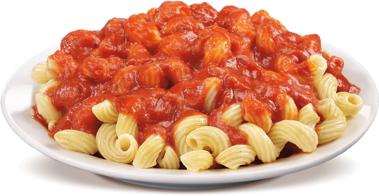 Cavatappi Pastawith Marinara Sauce PNG