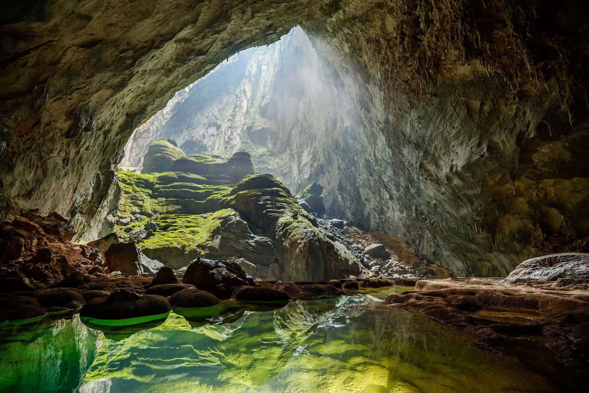 Enchanting Stalactite Cave Interior