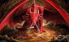 Cave Angry Red Dragon Wallpaper