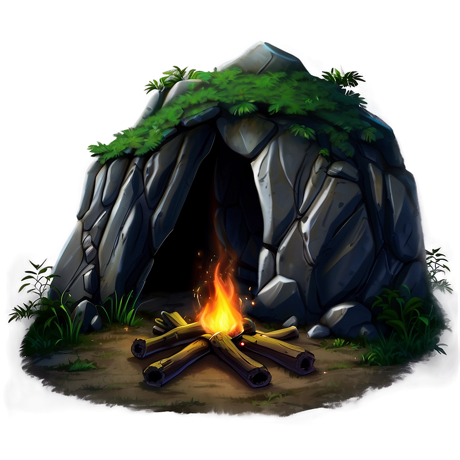 Cave Camping Scene Png Ybk3 PNG