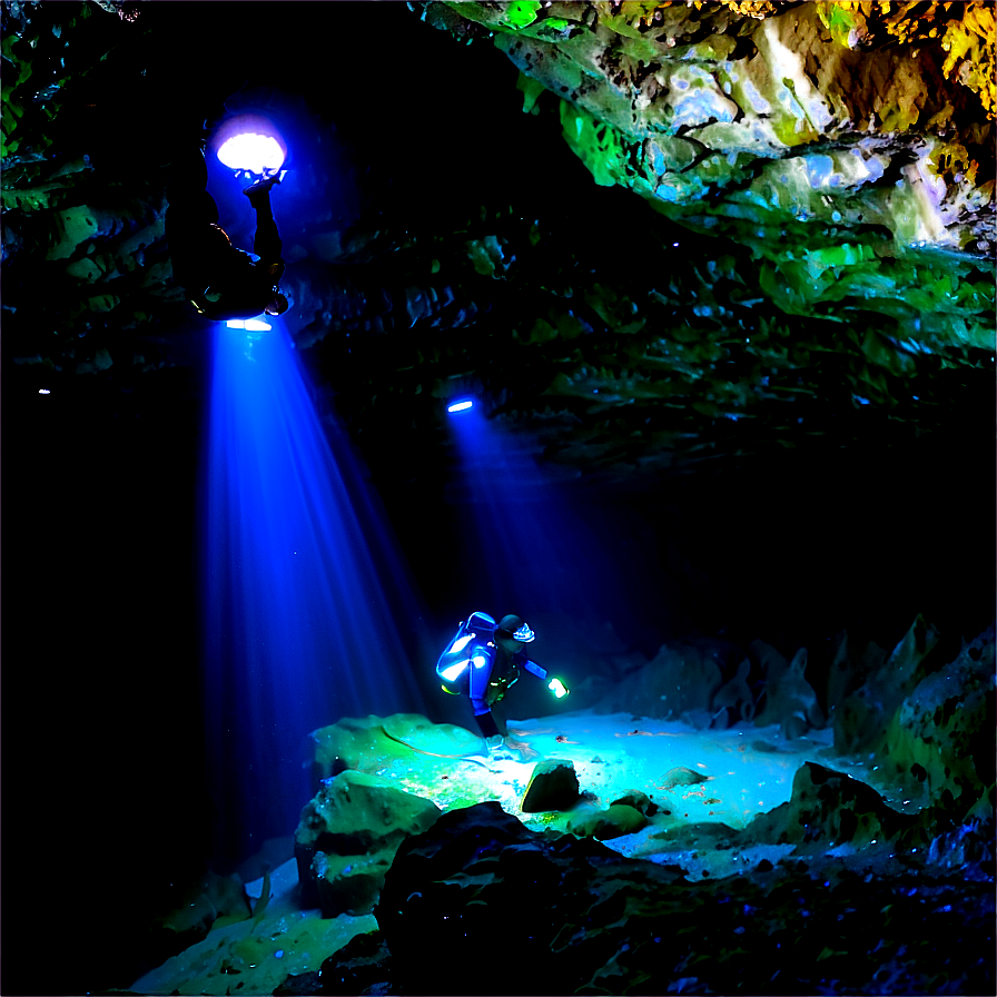 Download Cave Diving Exploration Png Txg | Wallpapers.com