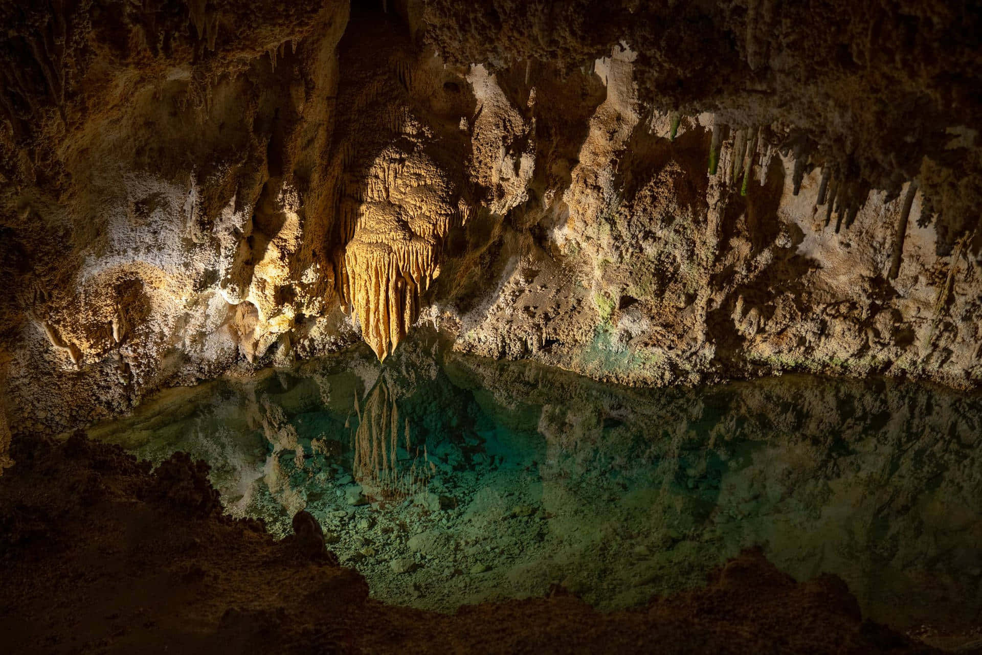 Parconazionale Delle Grotte Di Carlsbad Al Lago Cave Sfondo
