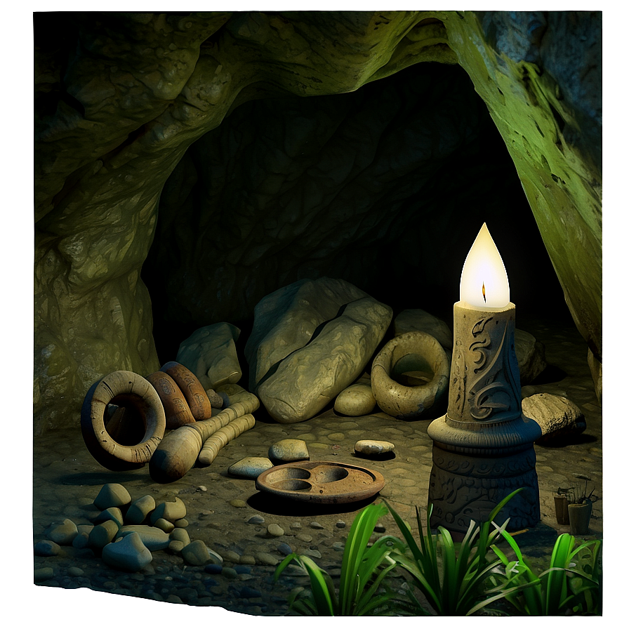 Cave With Ancient Artifacts Png Jde PNG