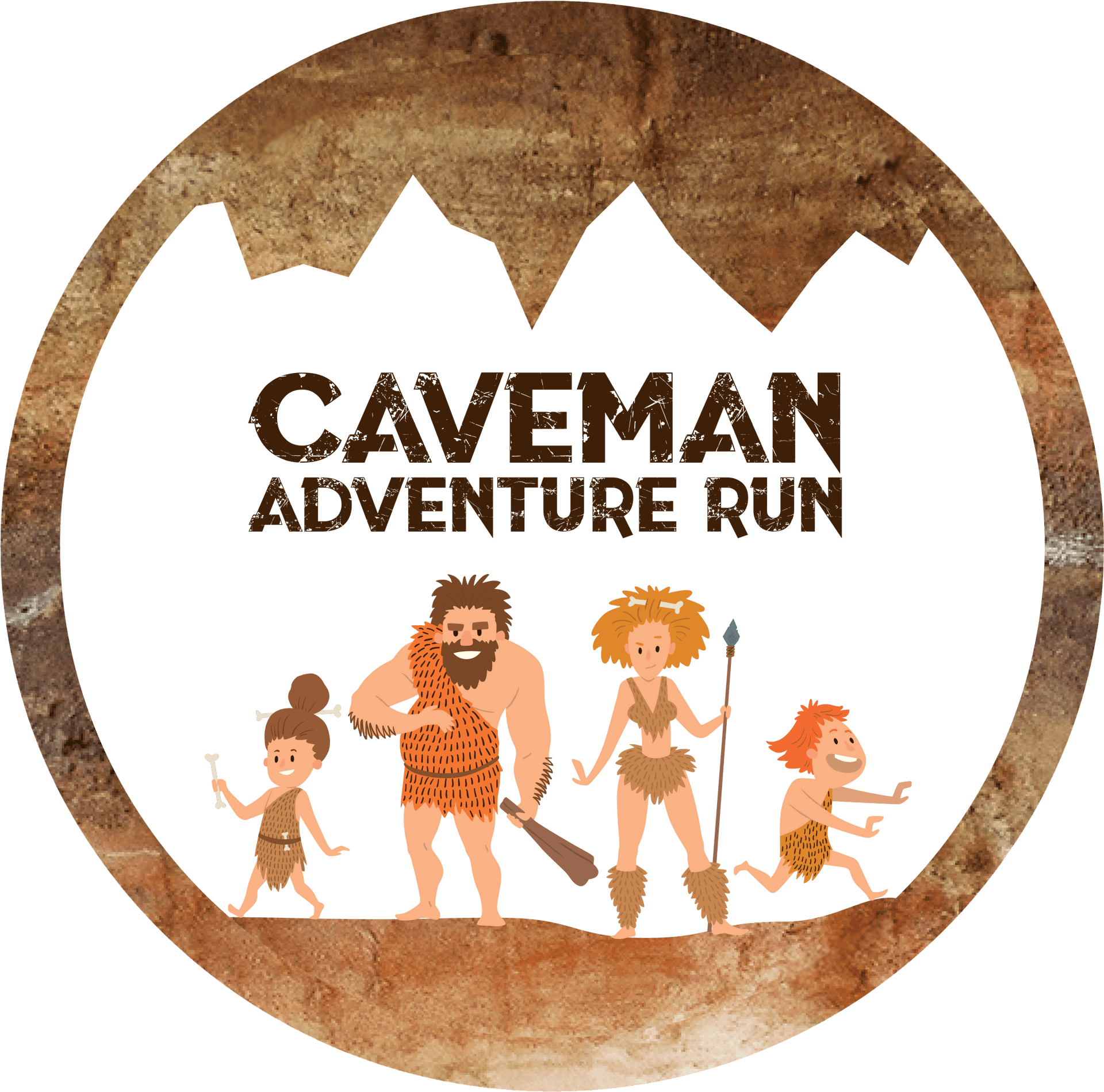 Caveman Adventure Run Graphic PNG