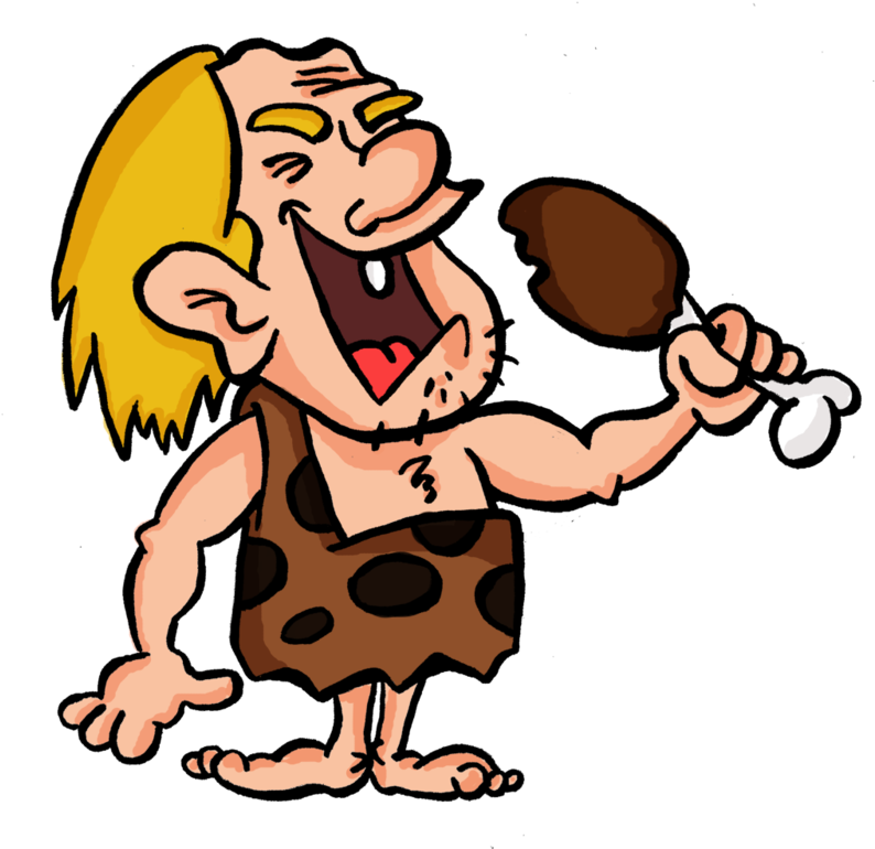 Caveman Cartoon Holding Club PNG