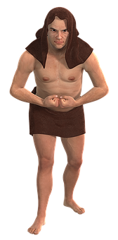 Caveman_ Character_ Render PNG