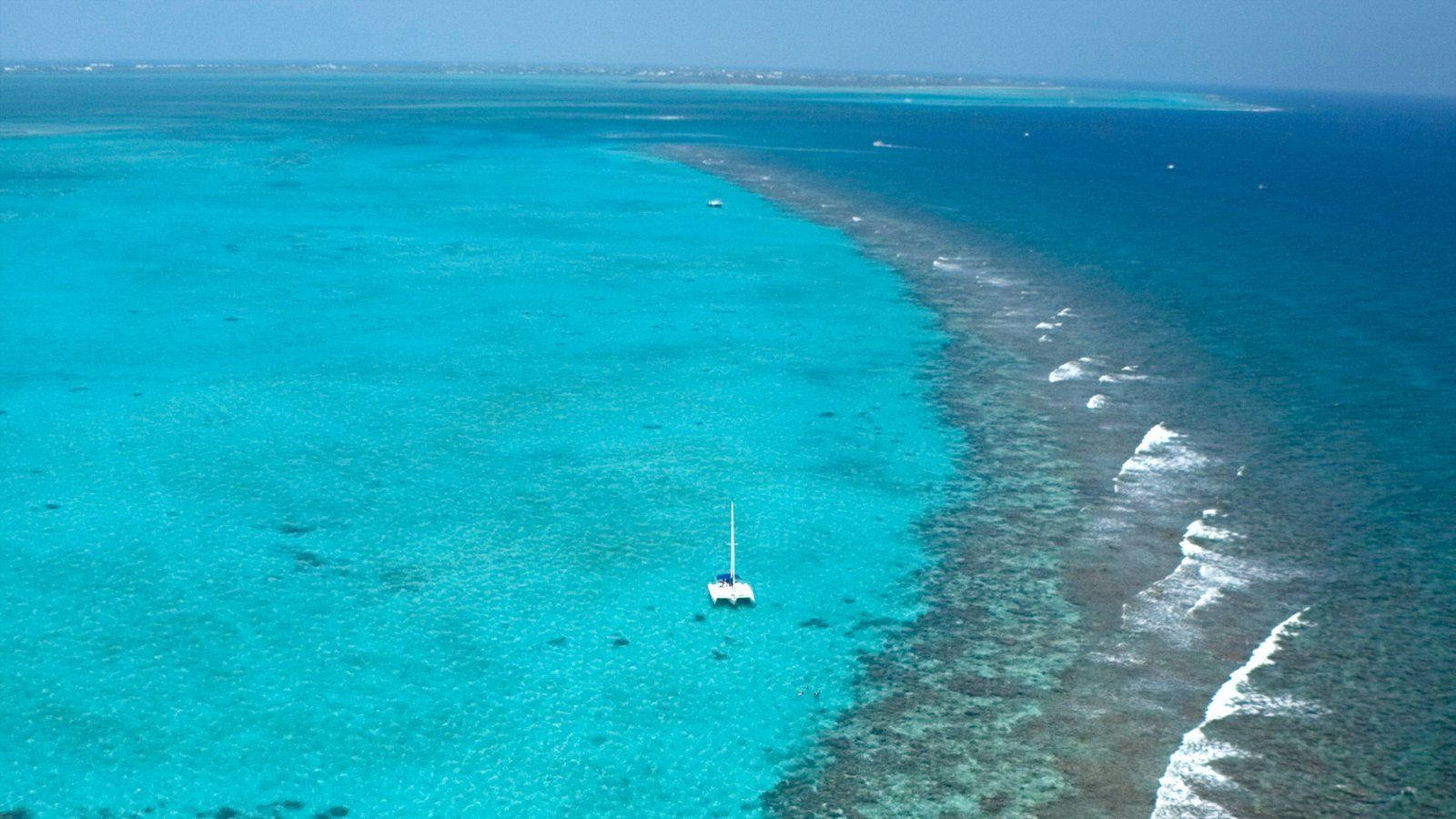 Skud fra Cayman’søerne optaget af droner lyder akay. Wallpaper