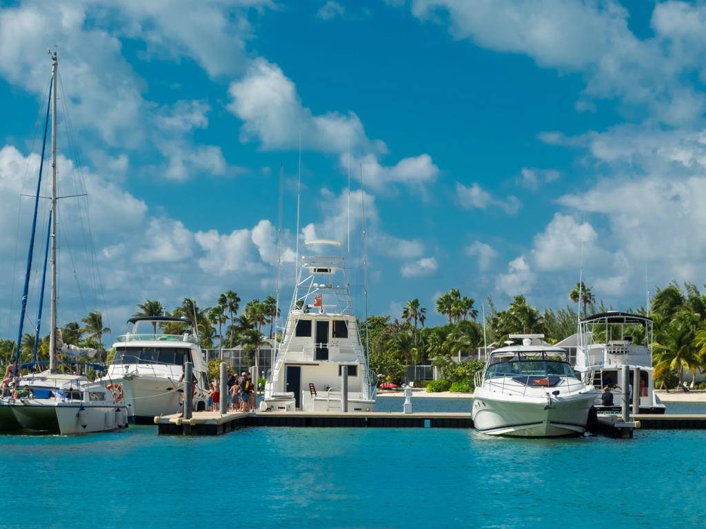 Cayman Island Yacht Harbor Wallpaper