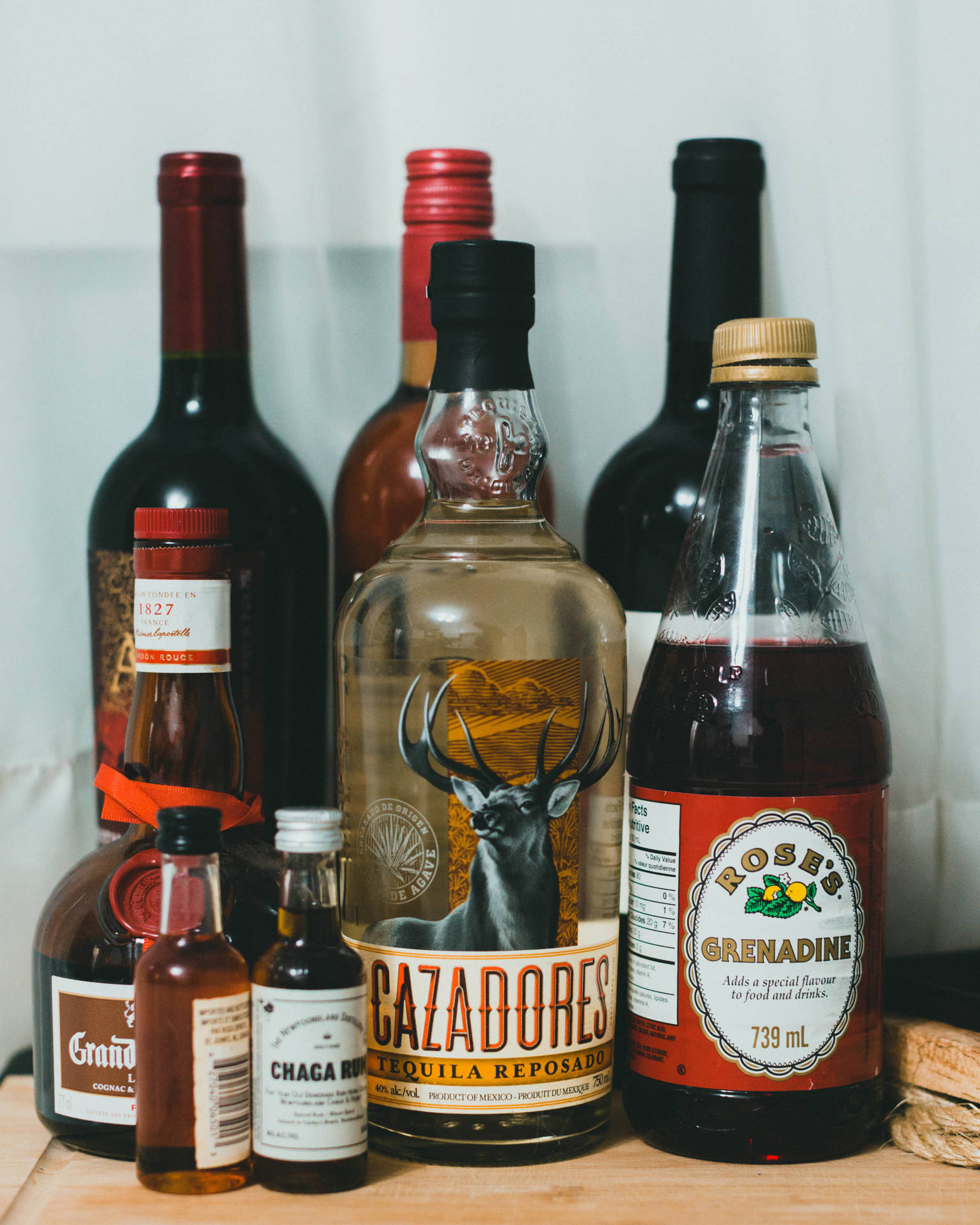 Cazadores Tequila With Other Liquors Wallpaper