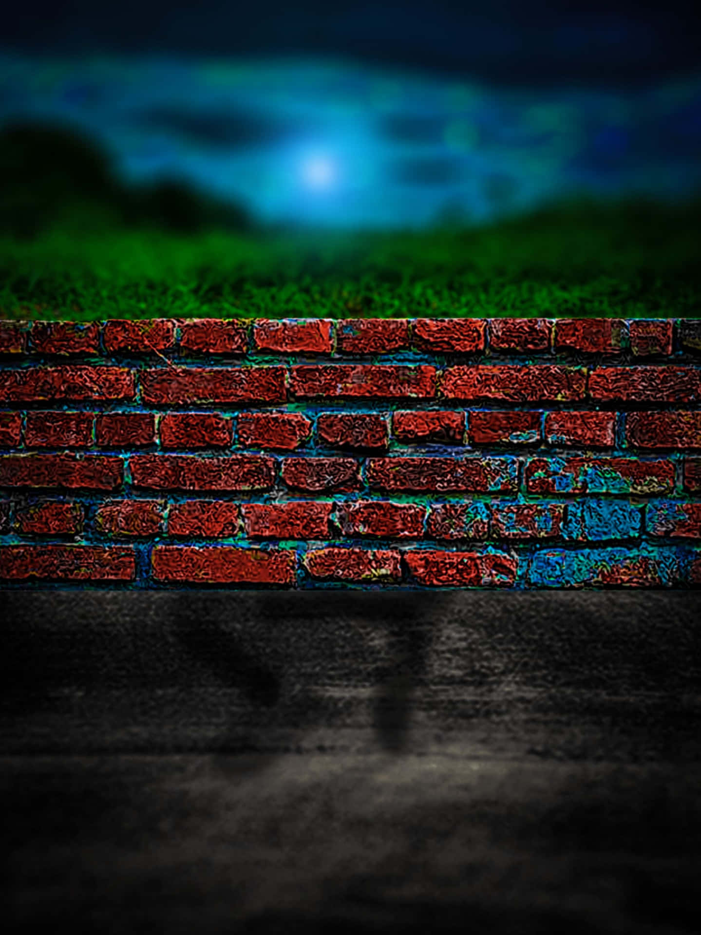 Red And Blue Brick Walls Cb Background
