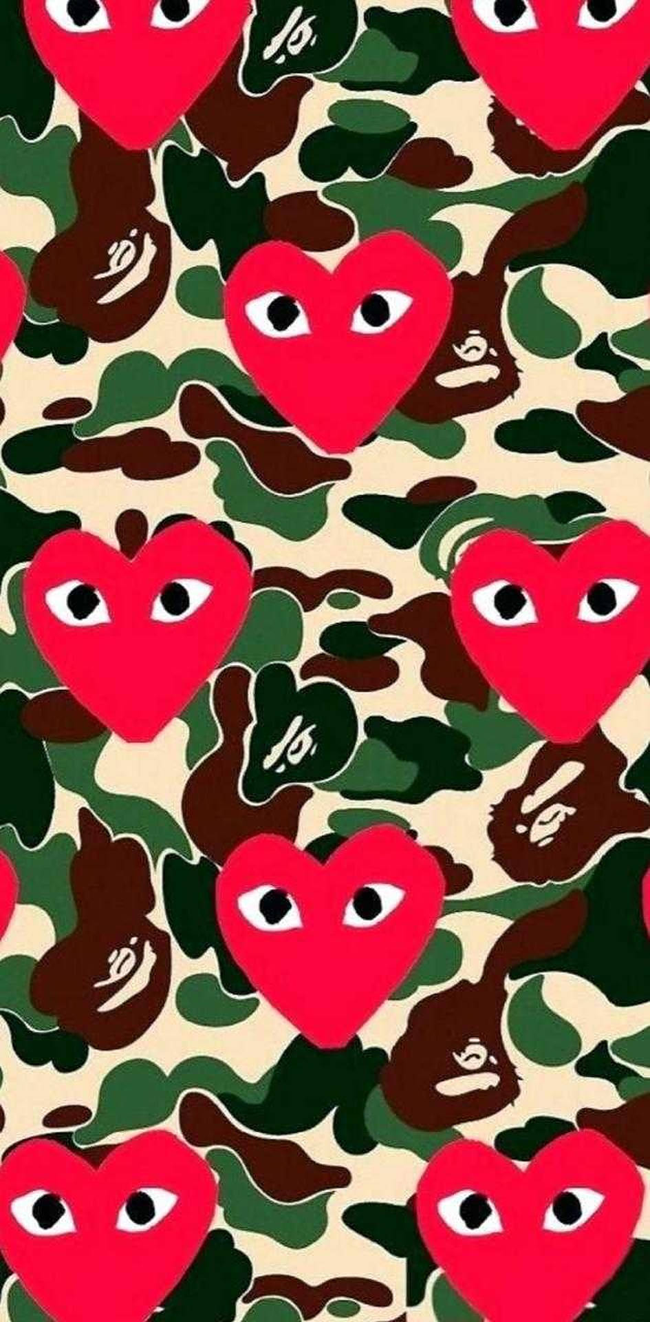 Cdg Logo Camouflage Wallpaper