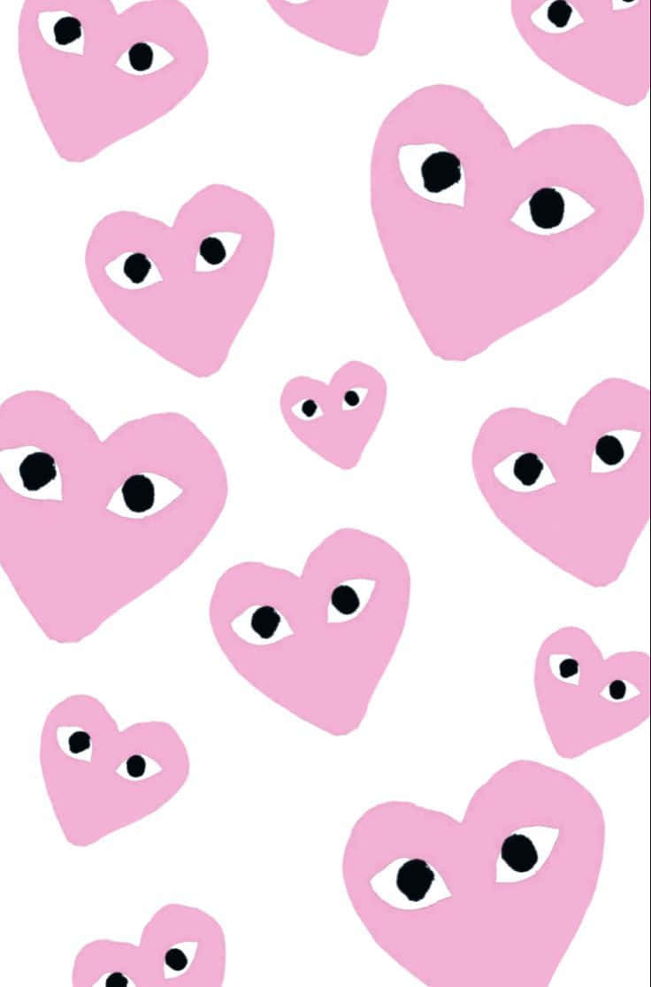 Download CDG Hearts Pattern Wallpaper  Wallpaperscom