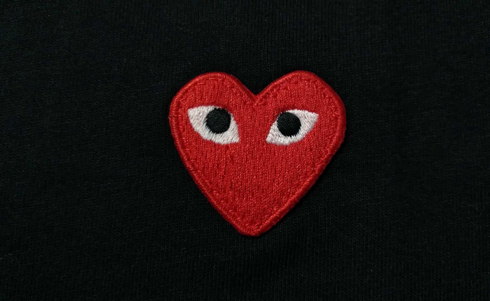 Cdg Play Embroidered Logo Wallpaper