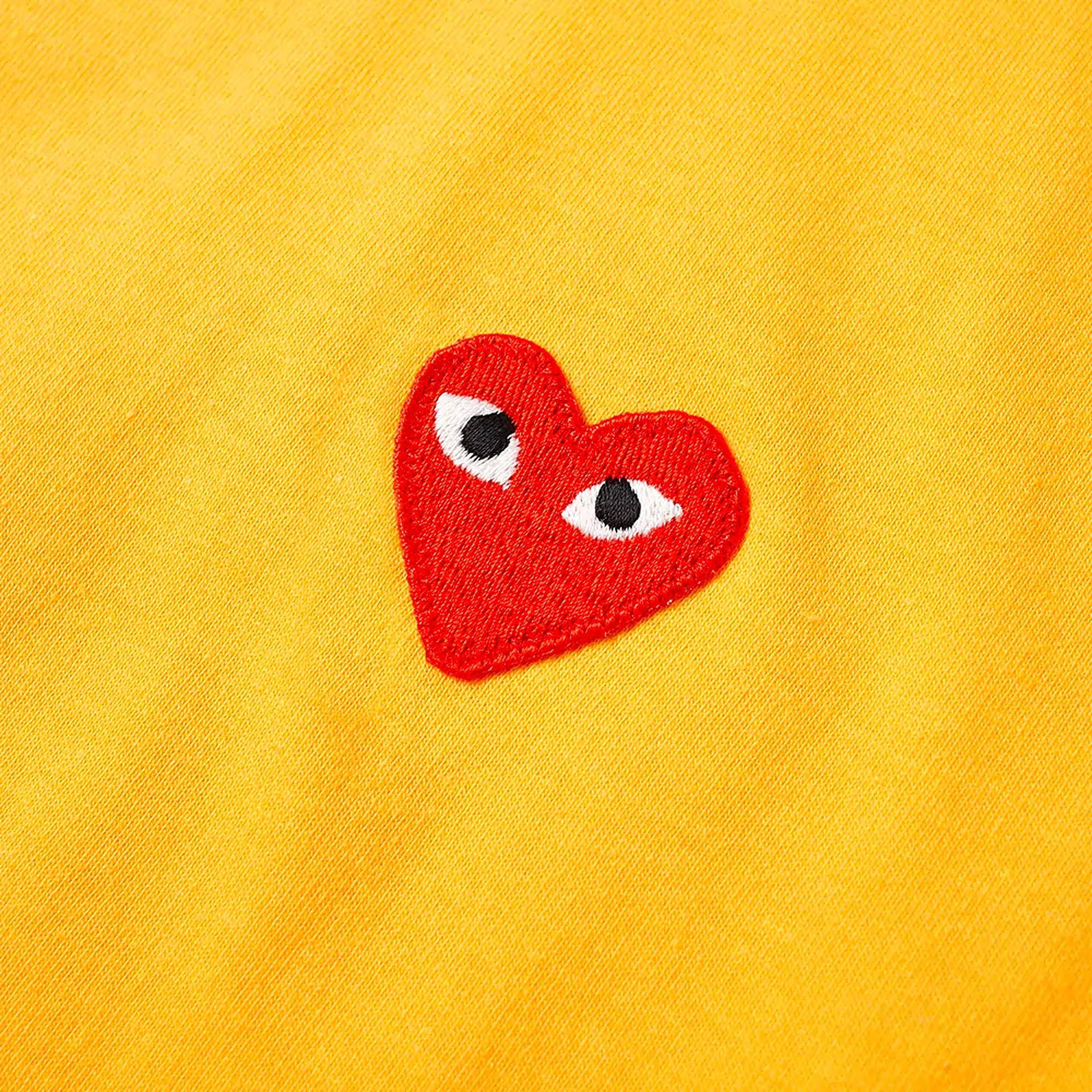 CDG Red Heart Patch Wallpaper
