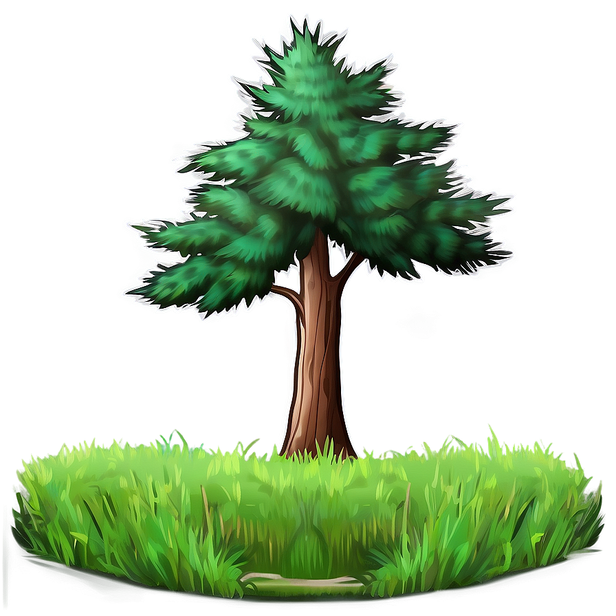 Cedar Tree Line Art Png 06122024 PNG