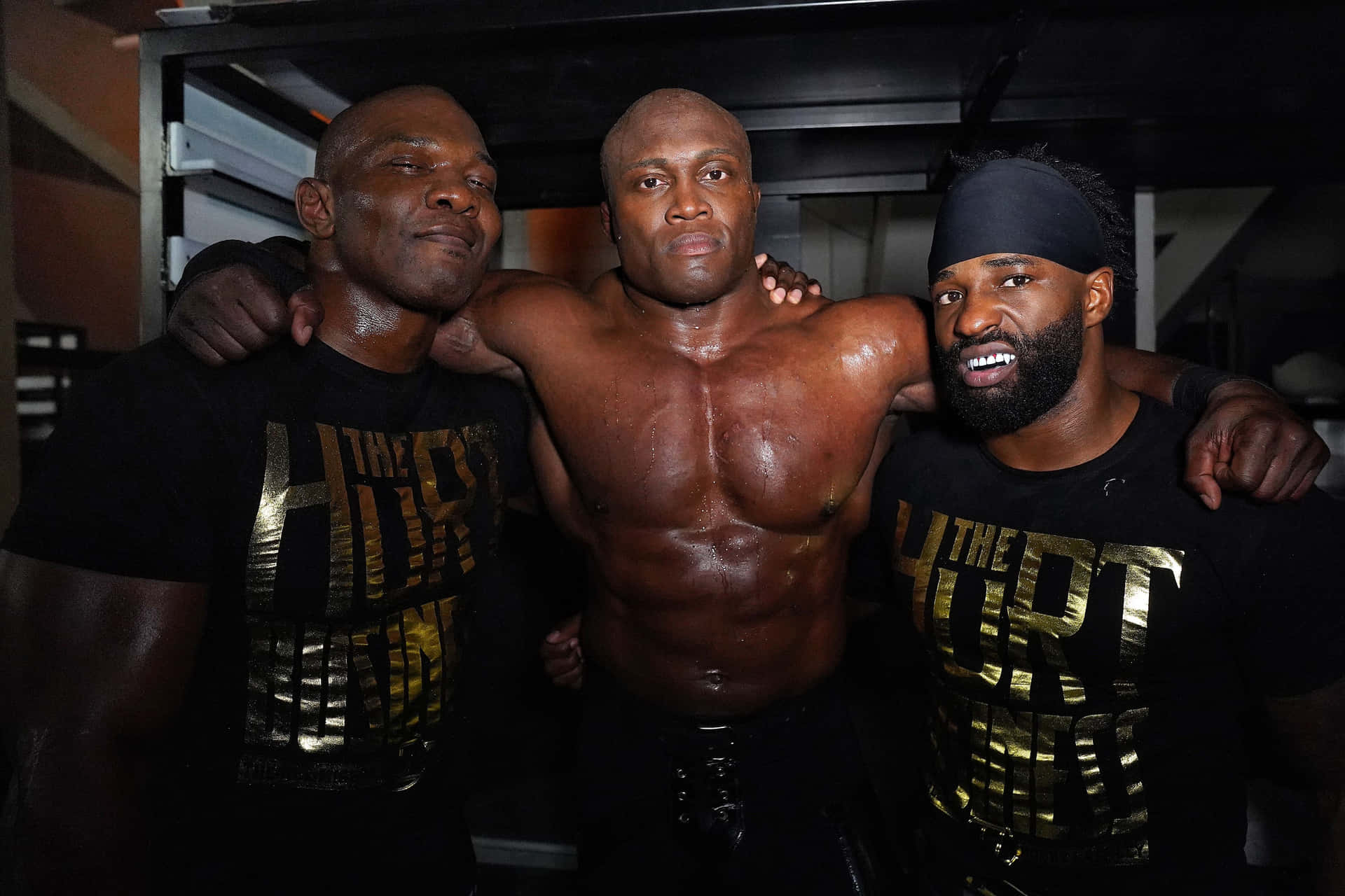 Cedric Alexander With Benjamin And Lashley In Raw Wallpaper