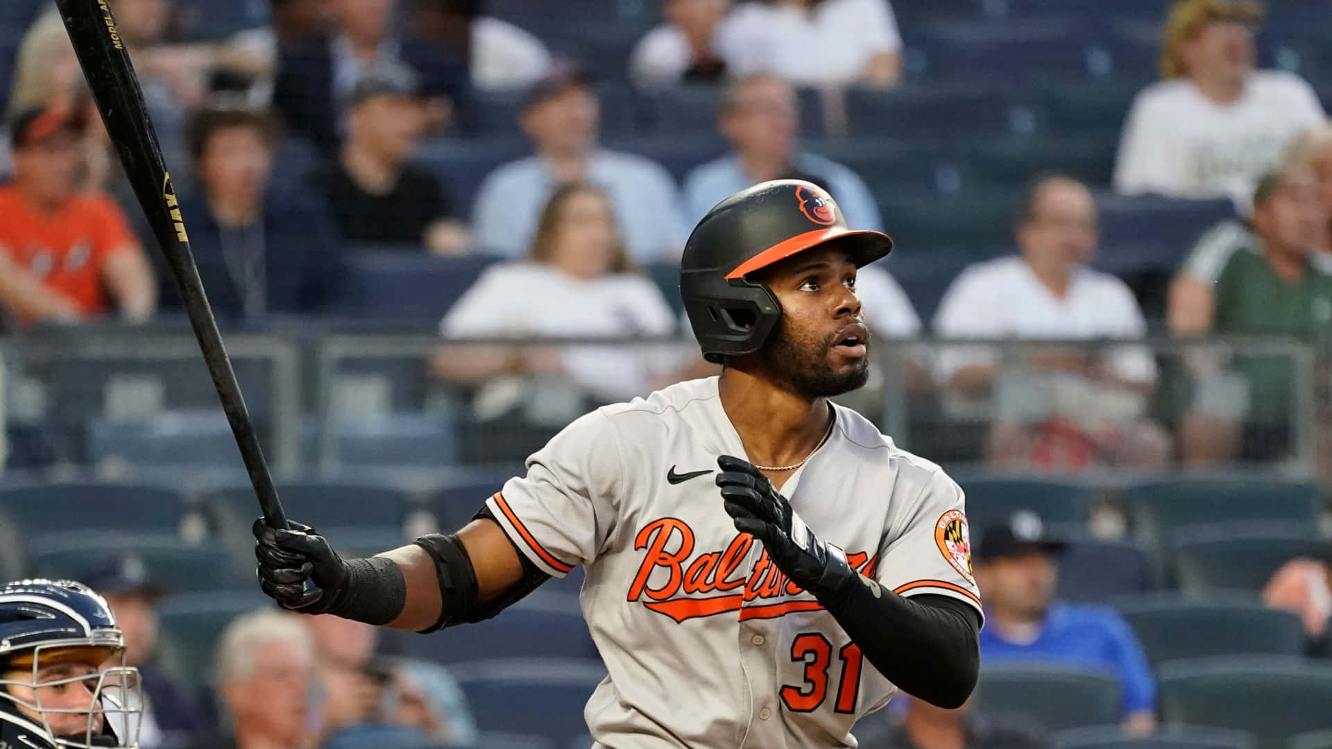 Cedric Mullins Baltimore Orioles At Bat Wallpaper