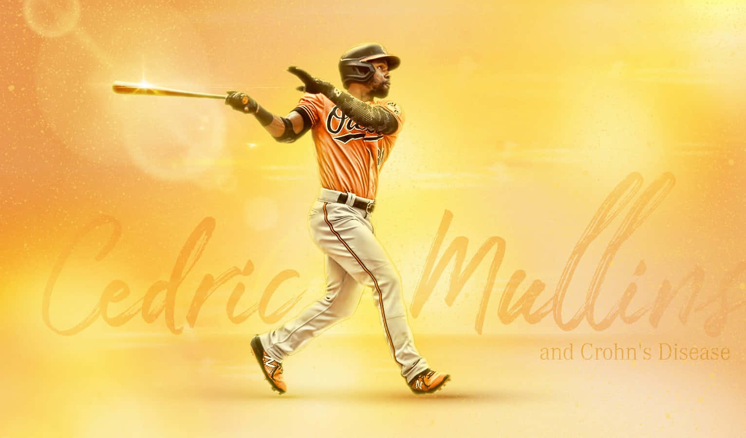 Download Cedric Mullins Baseball Swing Artwork Wallpaper | Wallpapers.com