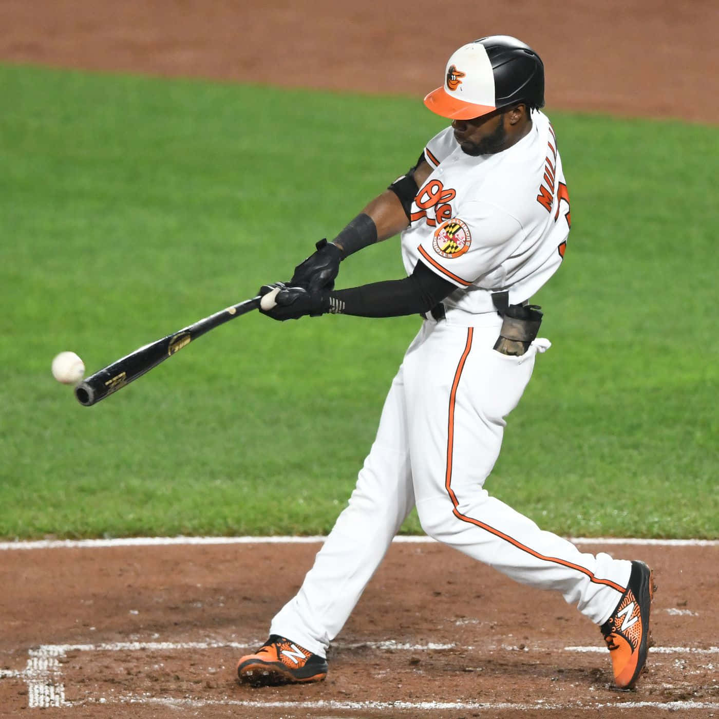 Cedric Mullins In Action On The Baseball Field Wallpaper