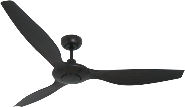 Ceiling Fan Black Three Blades PNG