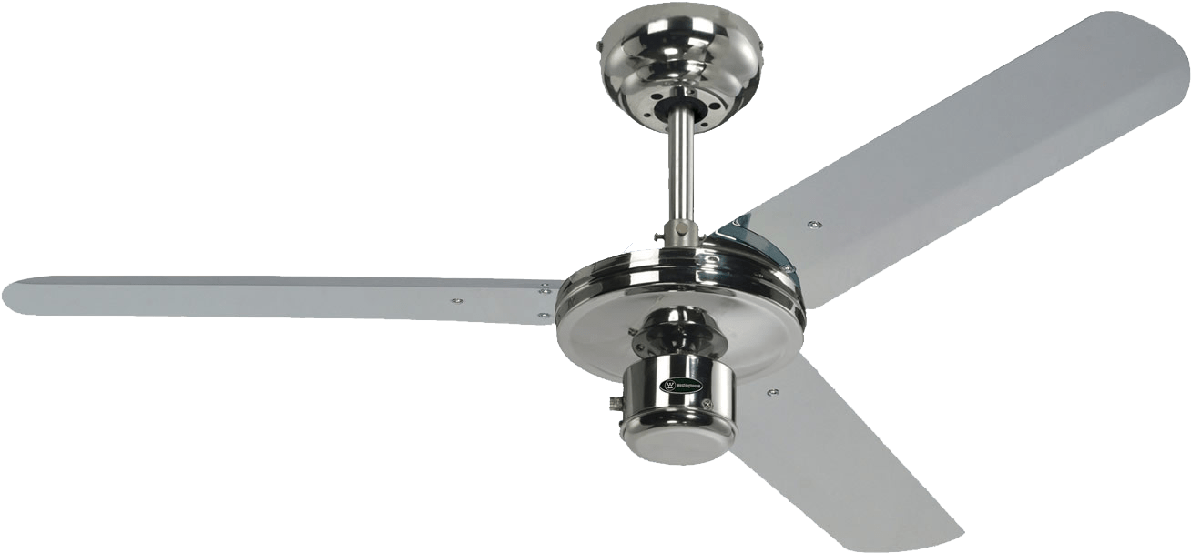 Ceiling Fan Silver Blades PNG