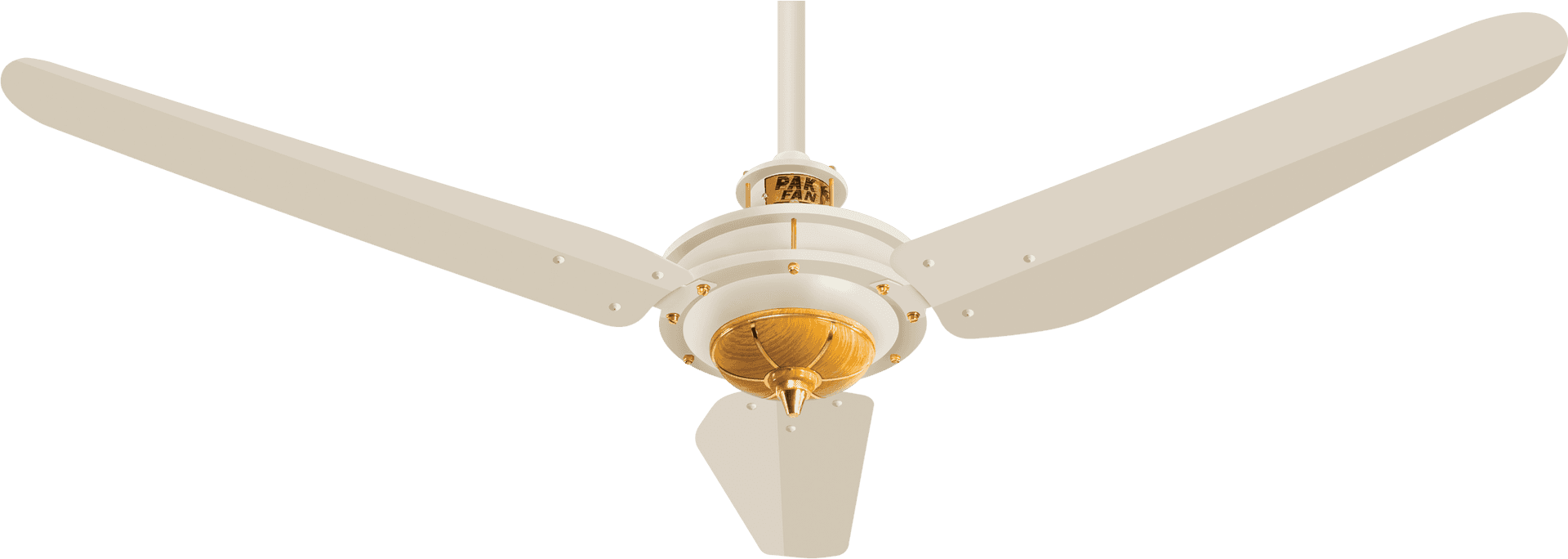 Ceiling Fan White Gold Accents PNG
