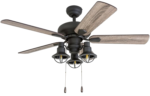 Ceiling Fan With Lightsand Pull Chain PNG