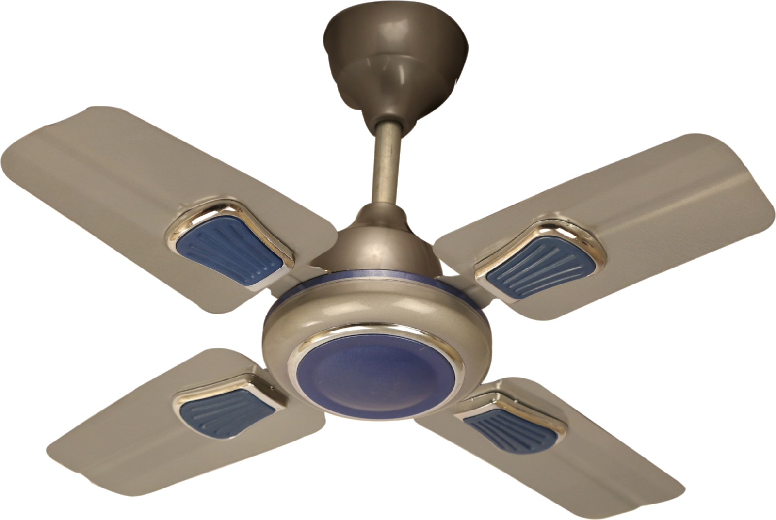 Ceiling Fanwith Blue Accents PNG
