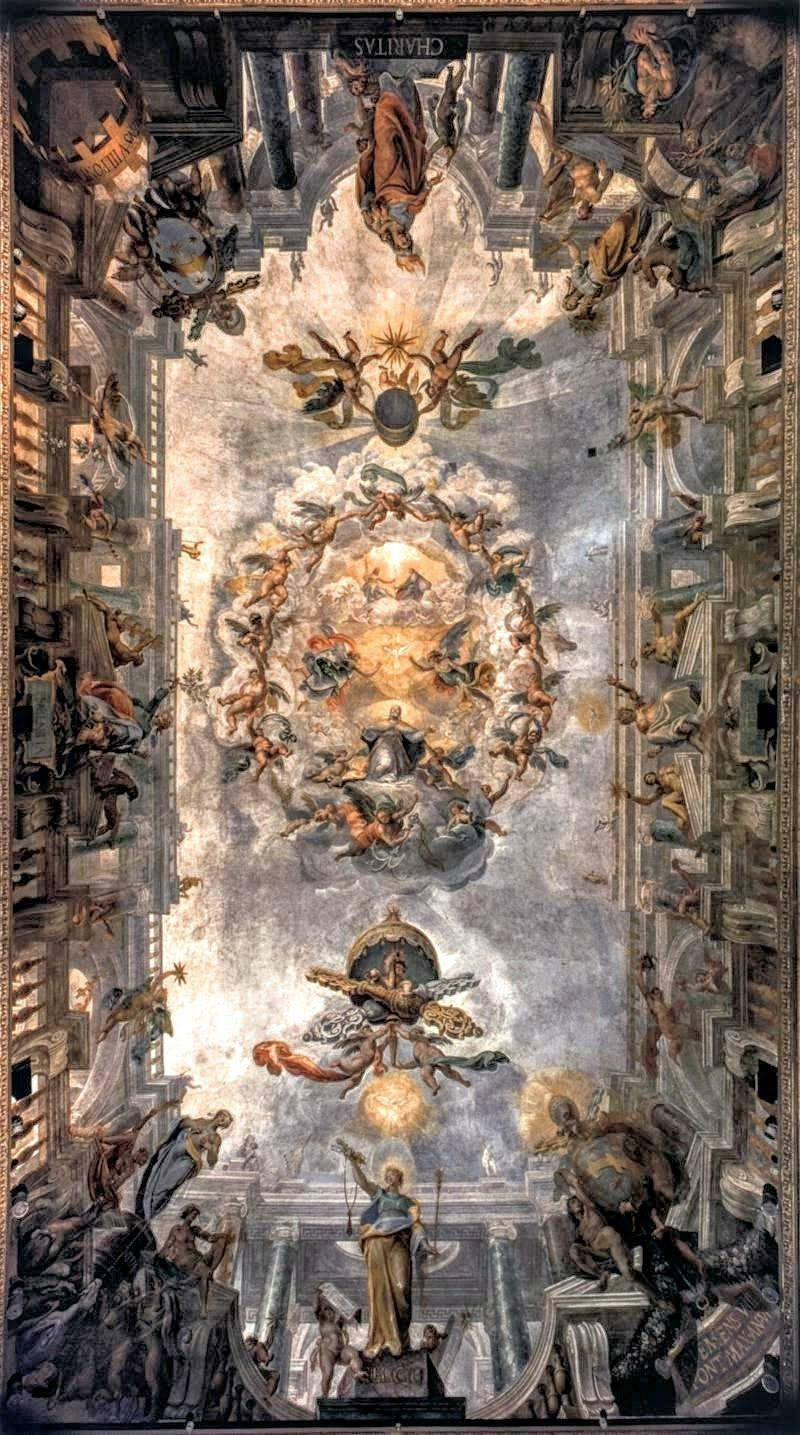 Ceiling Renaissance Art Wallpaper