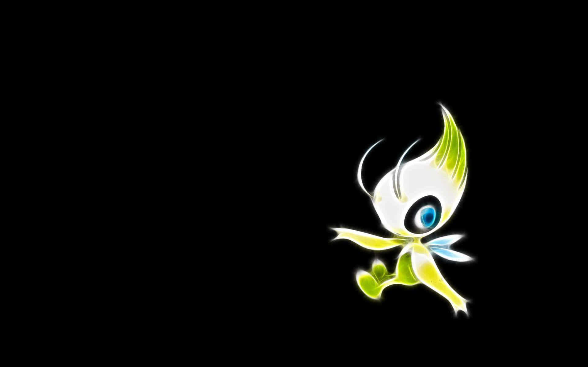 Celebi - The Time Travel Pokémon In A Mystical Forest Wallpaper
