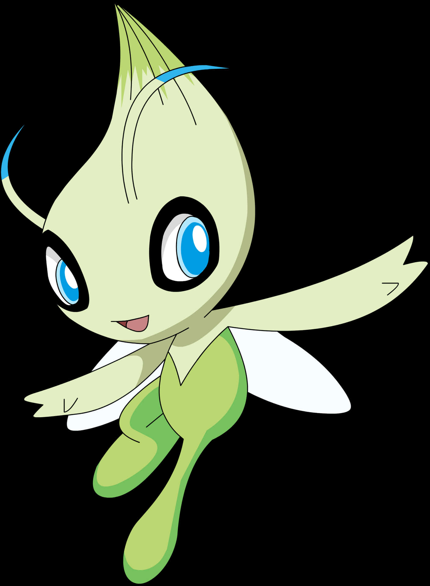 Celebi - De Tijd Reis Pokemon In Bos Achtergrond