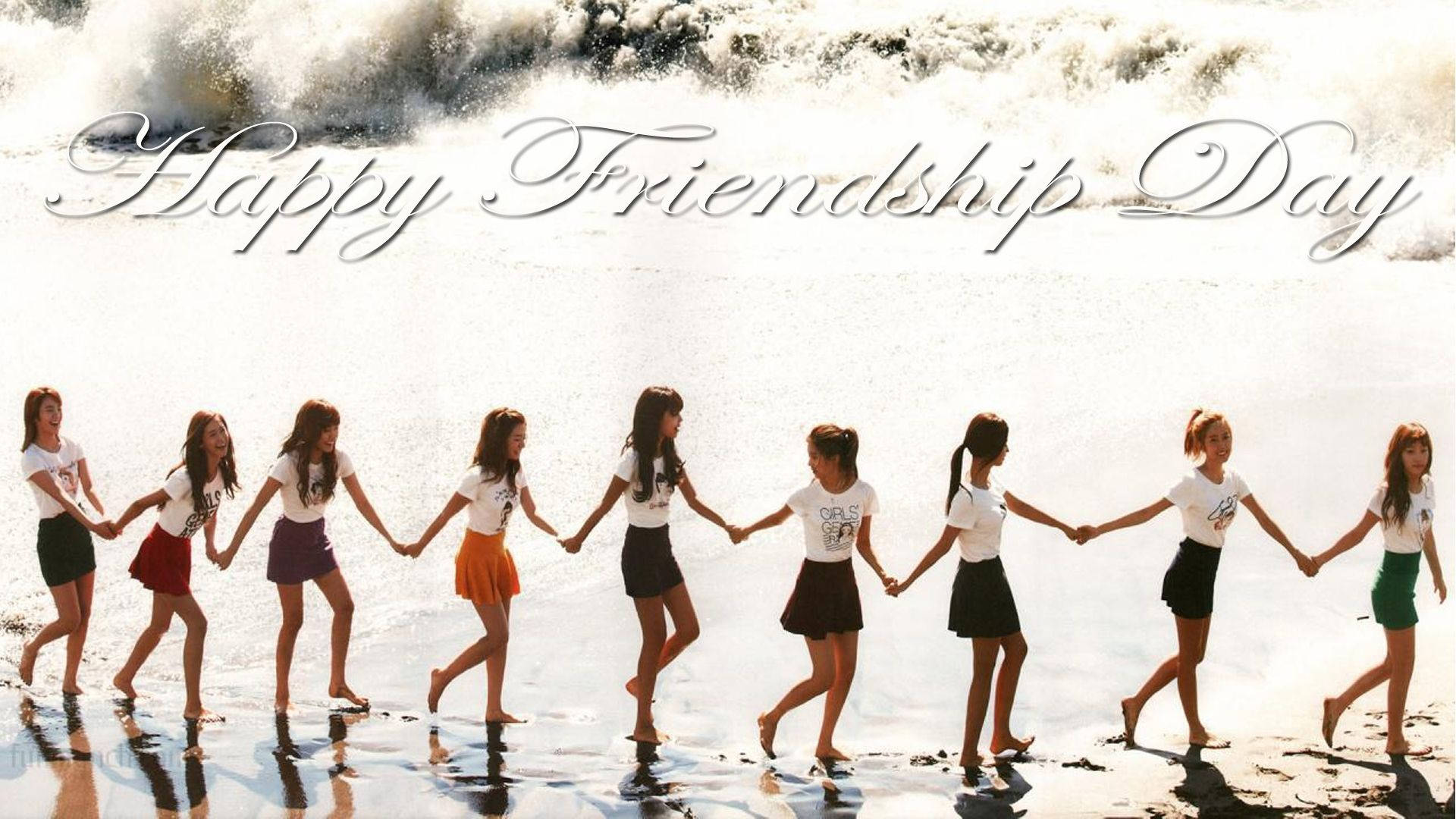"celebrate The Bond Of Friendship - Two Best Friends Enjoying Sunrise." Wallpaper