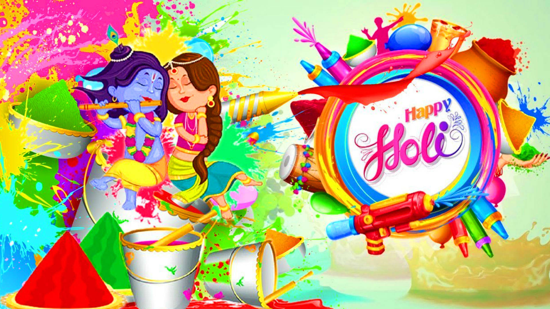 Celebrate The Festival Of Colors With Vibrancy - Happy Holi Hd Wallpaper