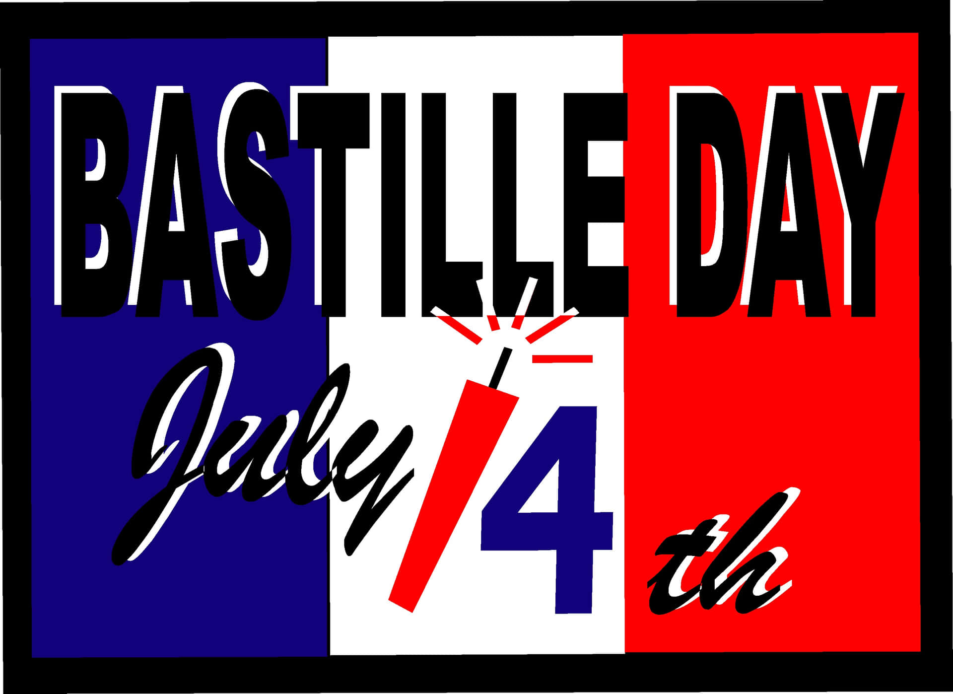 Celebrating Bastille Day Under The Brilliance Of Fireworks Wallpaper