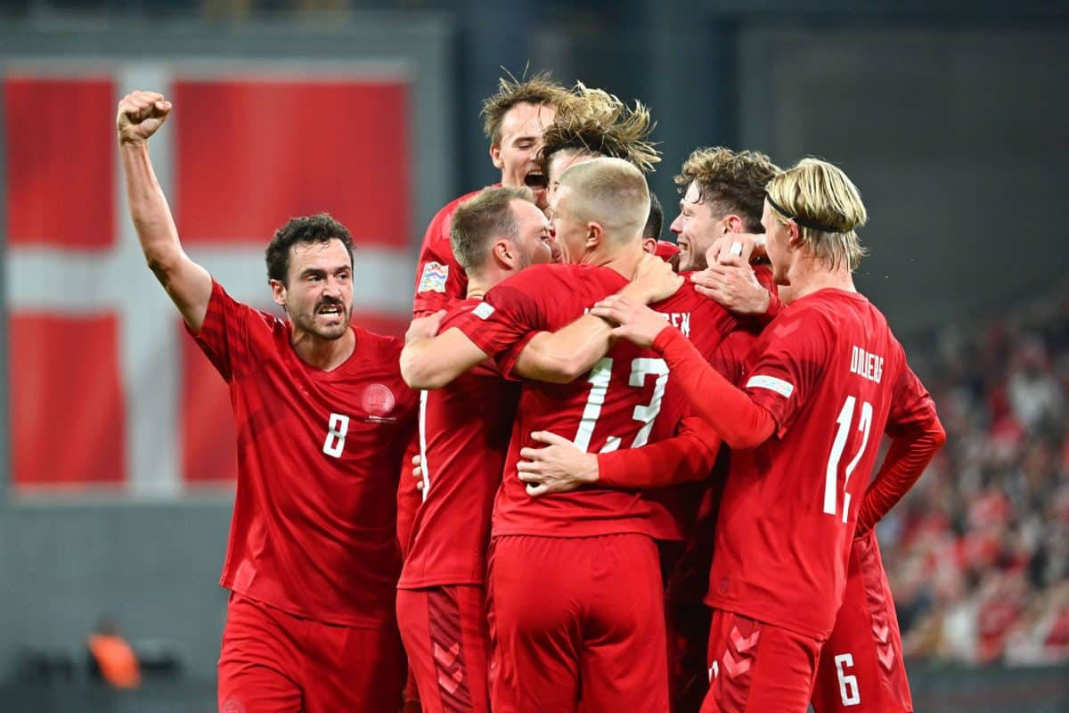 Celebrating Denmark National Football Team Wallpaper