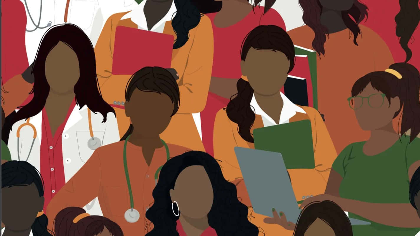 Celebrating Diverse Black Women Professionals Wallpaper