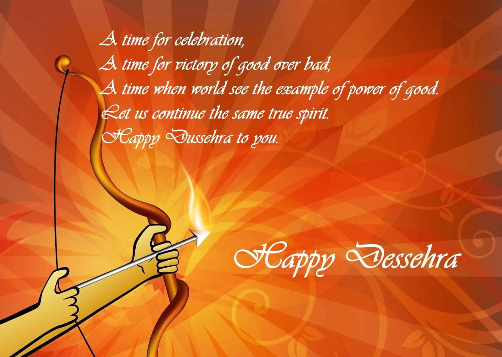 Celebrating Dussehra - The Victory Of Good Over Evil Wallpaper