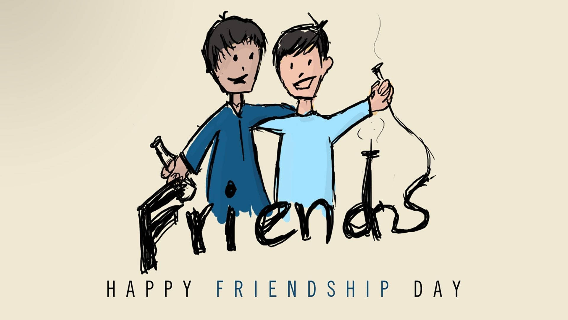 Celebrating Friends On Friendship Day Wallpaper