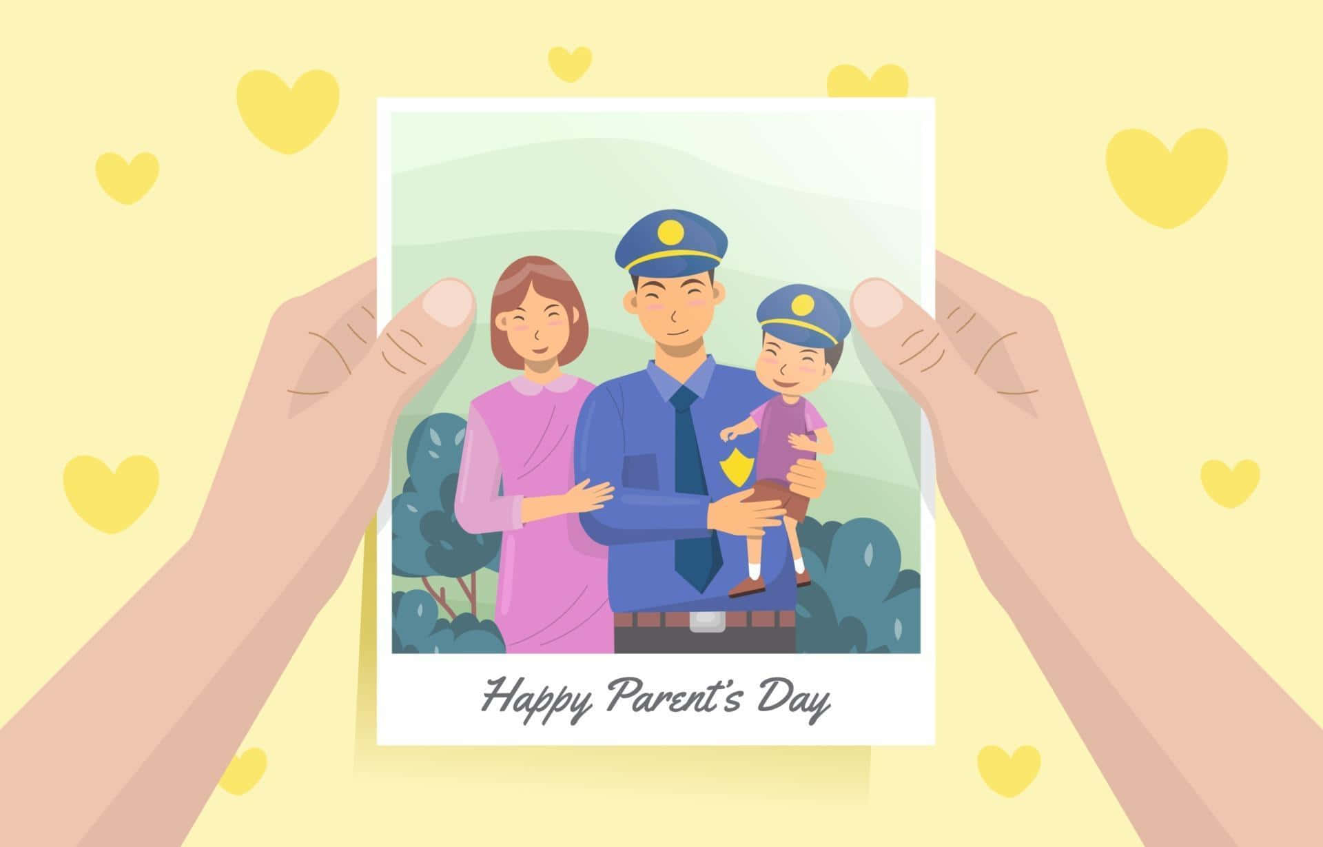 Celebrating Love And Care: Happy Parents' Day Wallpaper