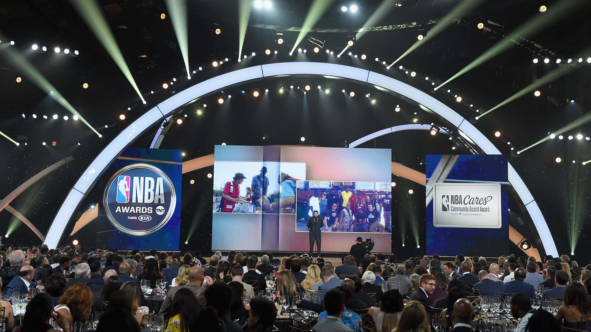 De Beste In De Nba Vieren - Nba Awards Ceremonie Achtergrond