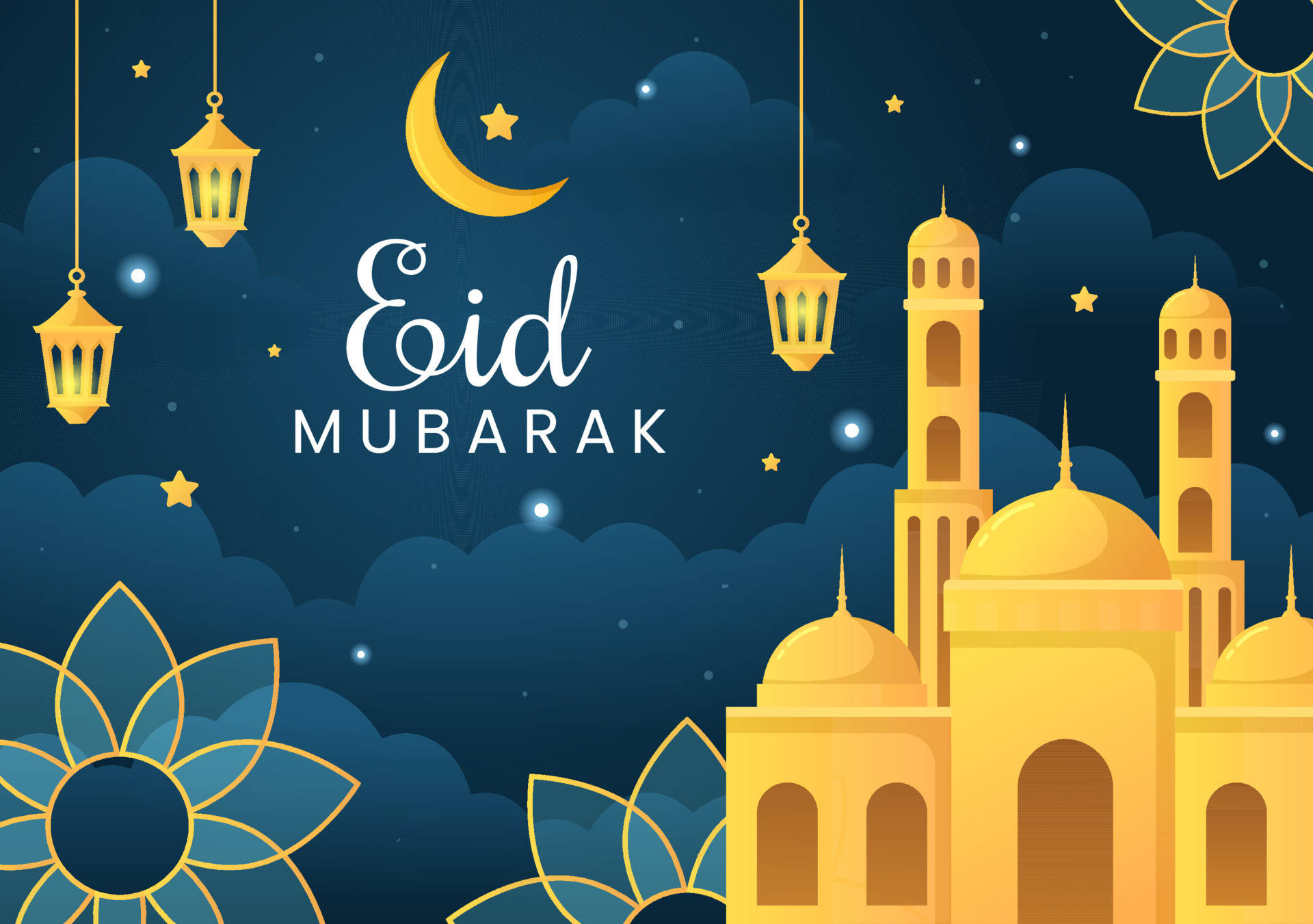 Celebrating The Spirit Of Eid - Eid Mubarak Wallpaper