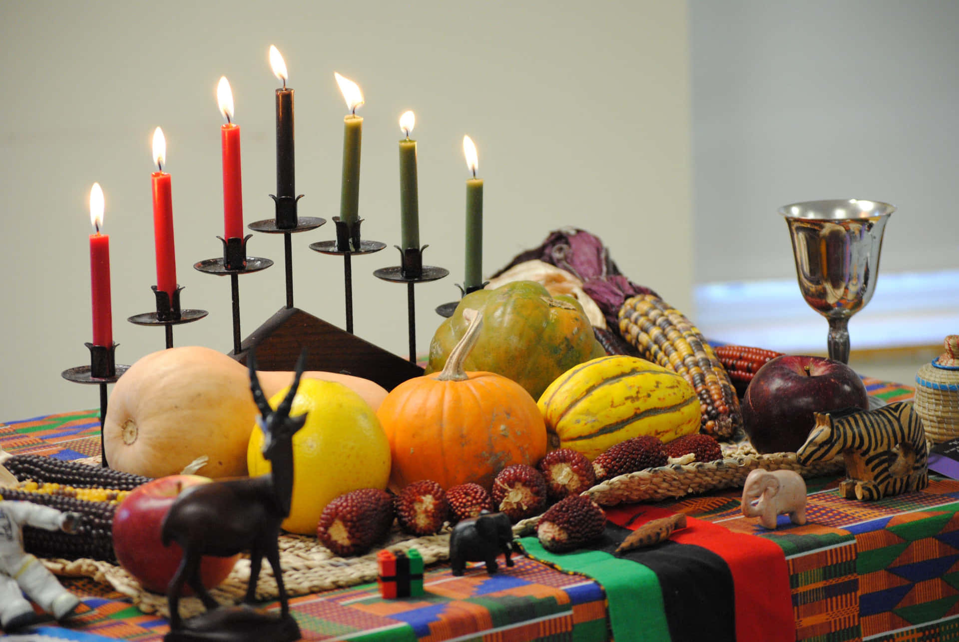 Viering Van Eenheid - Gelukkige Kwanzaa Achtergrond