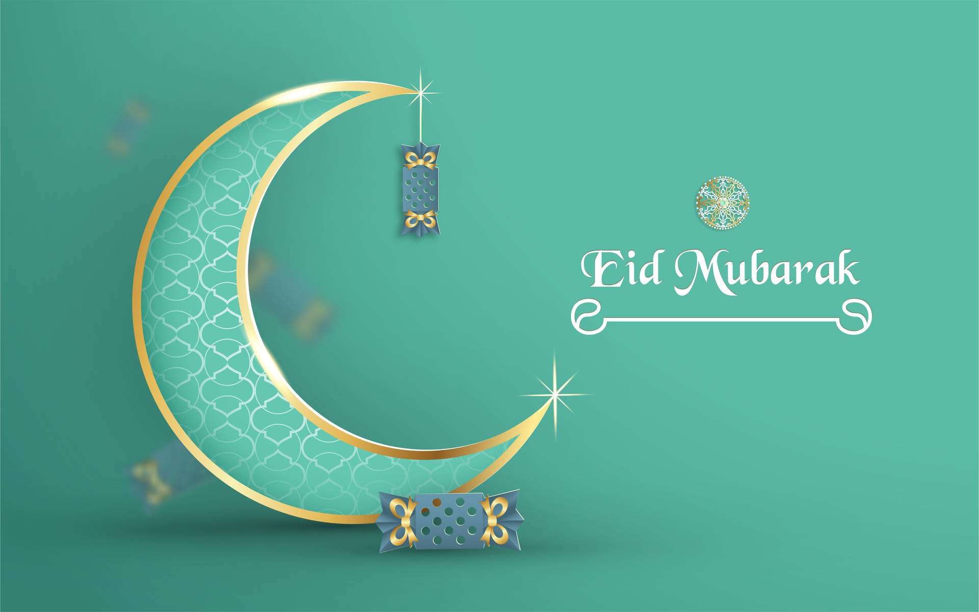 Celebrating With Joy - Eid Mubarak Wallpaper