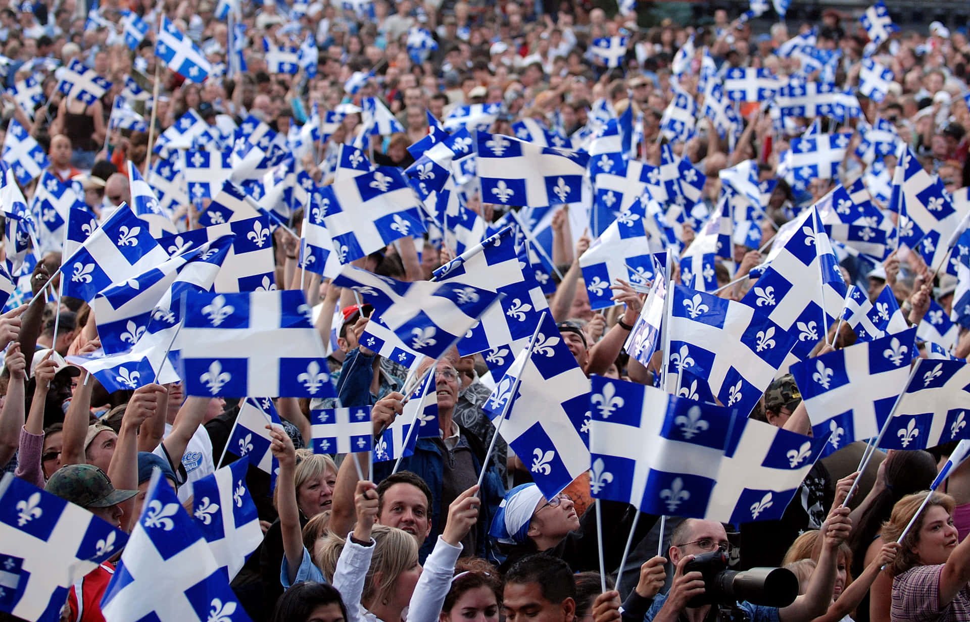 Celebrations Of Saint Jean Baptiste Day In Quebec, Canada Wallpaper