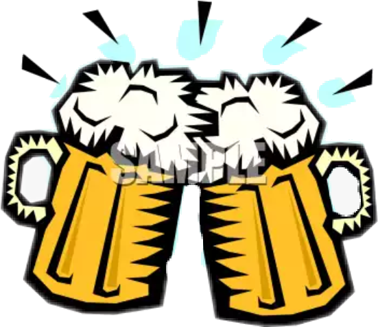 Celebratory Beer Cheers Clipart PNG