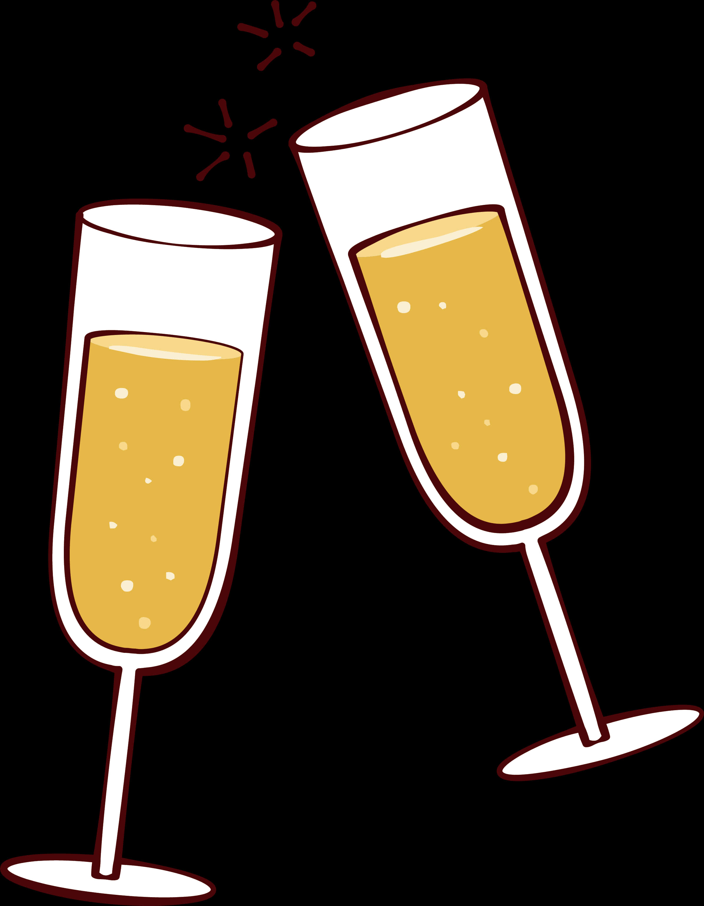 Celebratory Champagne Glasses Toast PNG