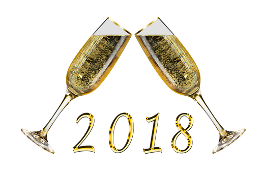 Celebratory Champagne Toasting2018 PNG