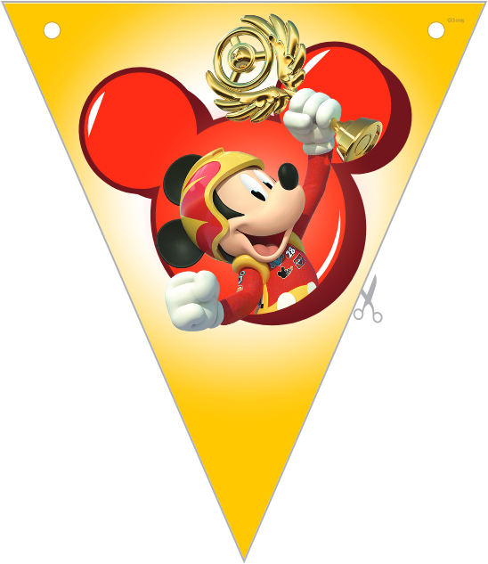 Celebratory Mickey Pennant Banner PNG