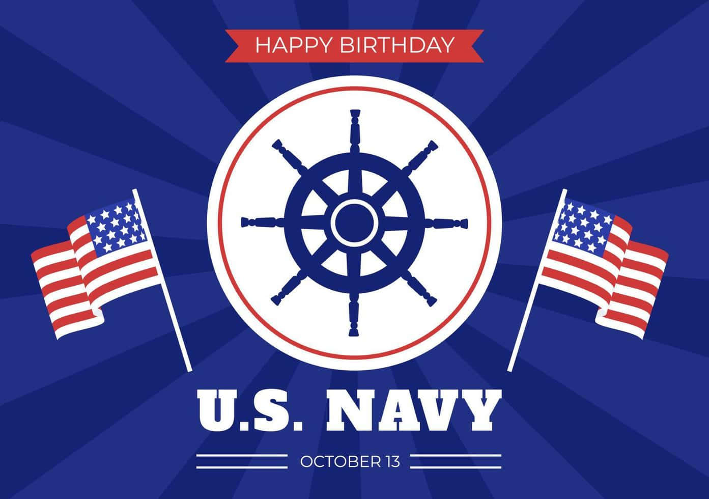 Celebratory Navy Birthday Salute Wallpaper