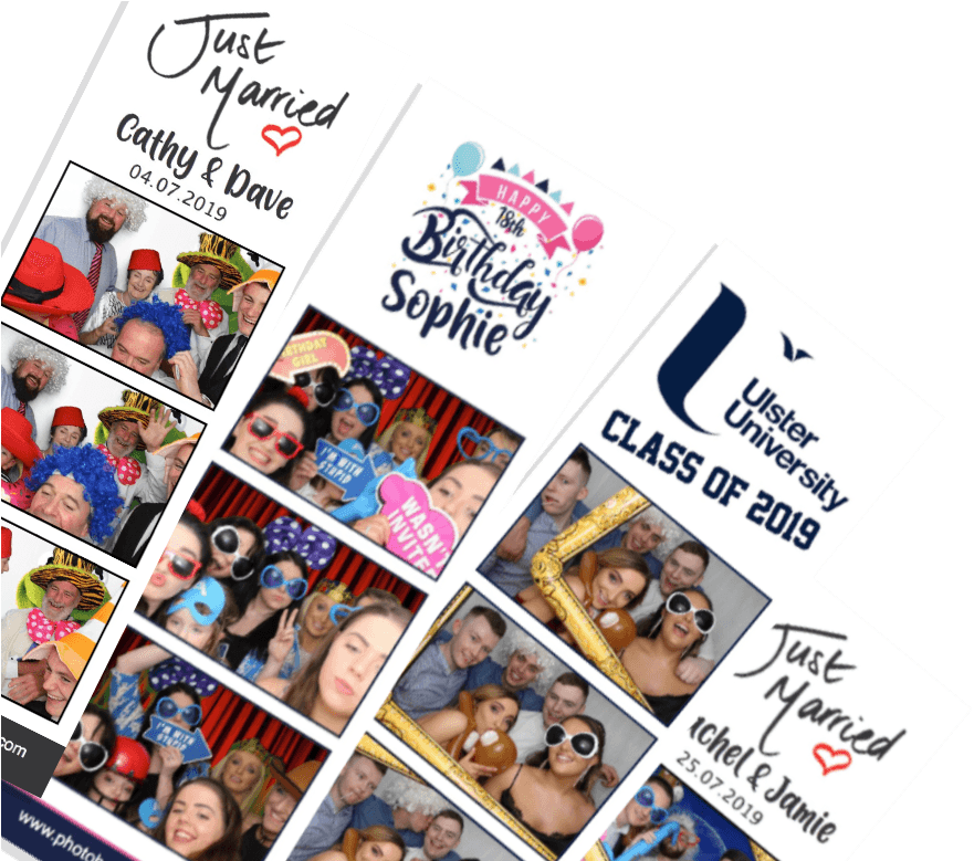 Celebratory Photo Booth Strips PNG